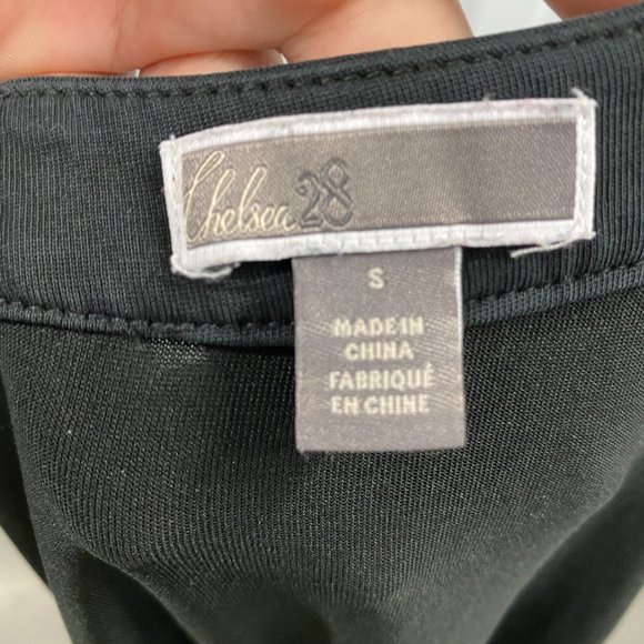 Nordstrom S Hi/Lo Ruffle Back Hem Tee Short Sleeve Shirt Black - Picture 7 of 9